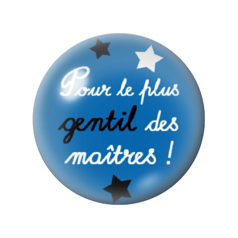 Cabochon en Verre Illustré Pour le Plus Gentil des Maîtres 12 à 25mm