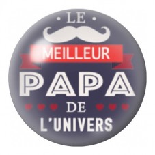 Cabochon en Verre Illustré Le Meilleur Papa de l'Univers 12 à 25mm pour la Création de Bijoux Fantaisie - DIY