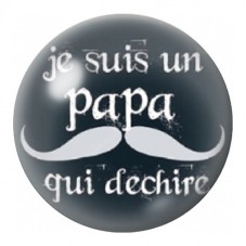 Cabochon en Verre Illustré Papa qui Déchire 12 à 25mm pour la Création de Bijoux Fantaisie - DIY