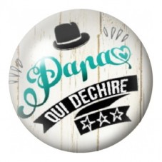 Cabochon en Verre Illustré Papa qui Déchire au Chapeau 12 à 25mm pour la Création de Bijoux Fantaisie - DIY