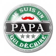 Cabochon en Verre Illustré Papa qui Déchire à la Moustache 12 à 25mm pour la Création de Bijoux Fantaisie - DIY