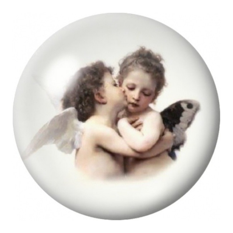 Cabochon en Verre Illustré Chérubins au Papillon 12 à 25mm
