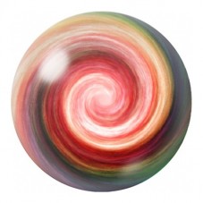 Cabochon en Verre Illustré Spirale Rouge et Or 12 à 25mm pour la Création de Bijoux Fantaisie - DIY