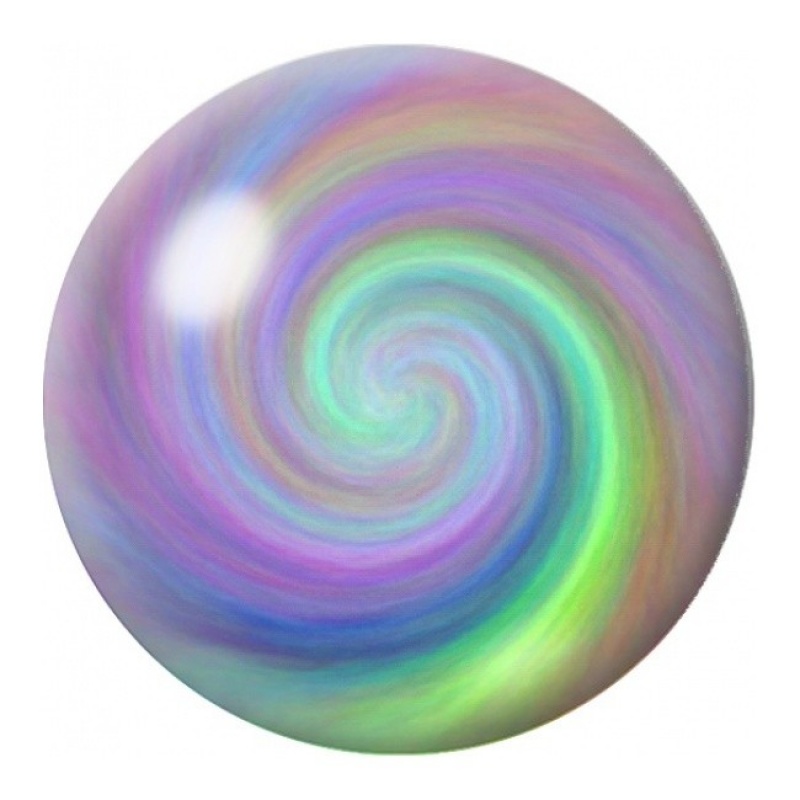 Cabochon en Verre Illustré Spirale Arc-en-Ciel 12 à 25mm