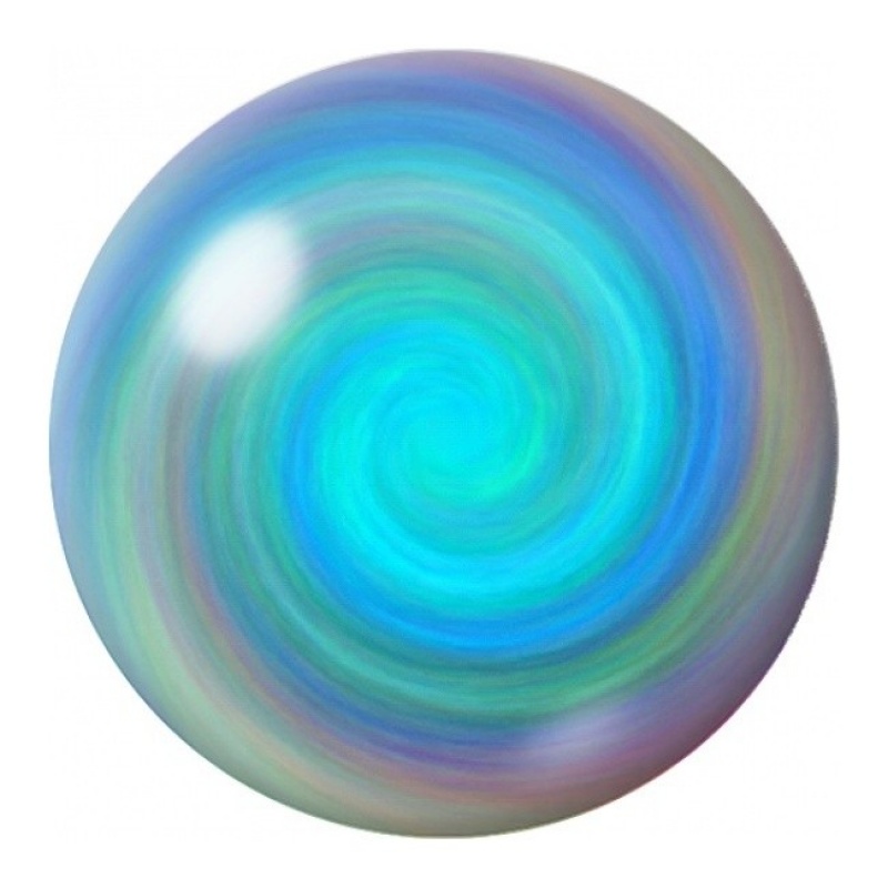Cabochon en Verre Illustré Spirale Bleue et Verte 12 à 25mm