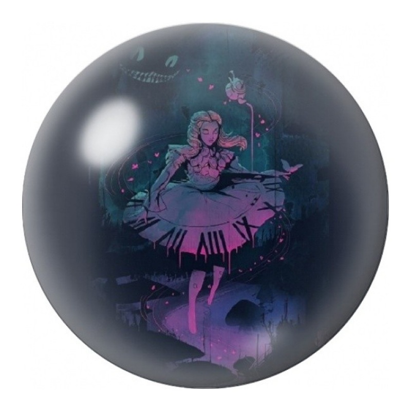 Cabochon en Verre Illustré Alice Danseuse Néon 12 à 25mm