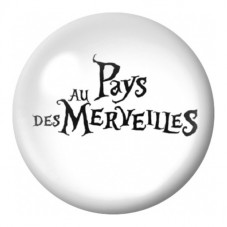 Cabochon en Verre Illustré Au Pays des Merveilles 12 à 25mm pour la Création de Bijoux Fantaisie - DIY