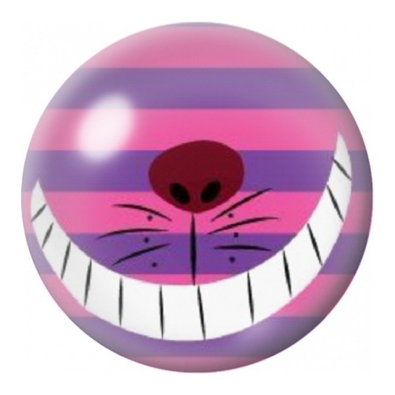 Cabochon en Verre Illustré Chat du Cheshire Rose 12 à 25mm
