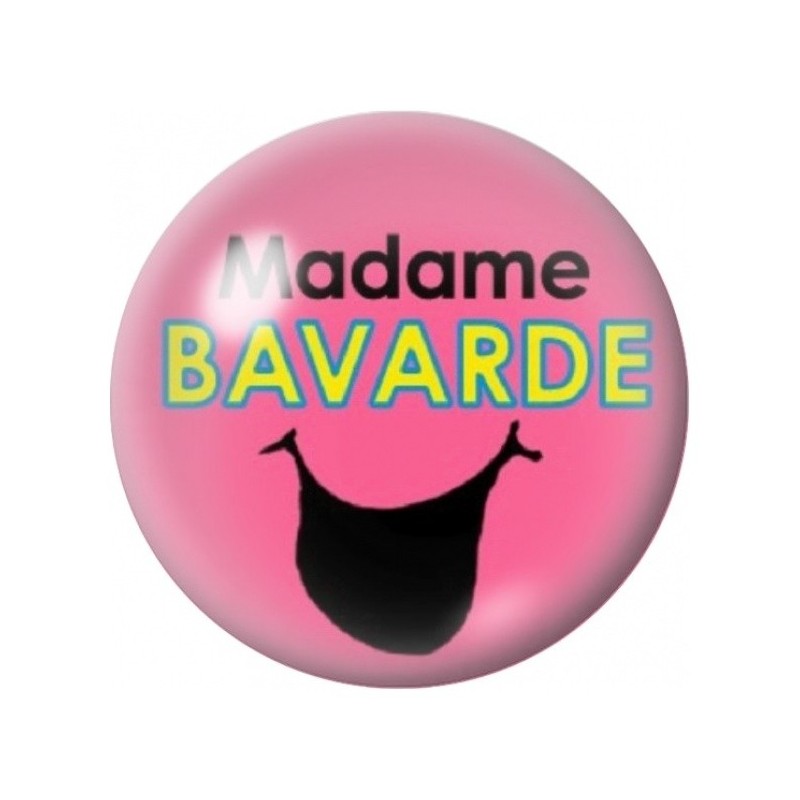 Cabochon en Verre Illustré Madame Bavarde 12 à 25mm