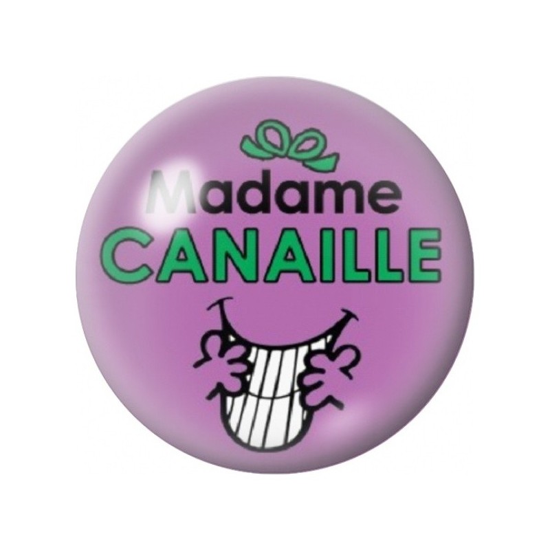 Cabochon en Verre Illustré Madame Canaille 12 à 25mm