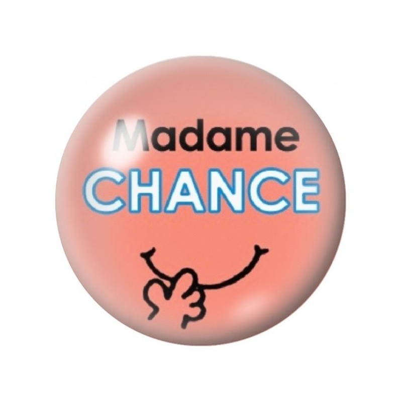 Cabochon en Verre Illustré Madame Chance 12 à 25mm