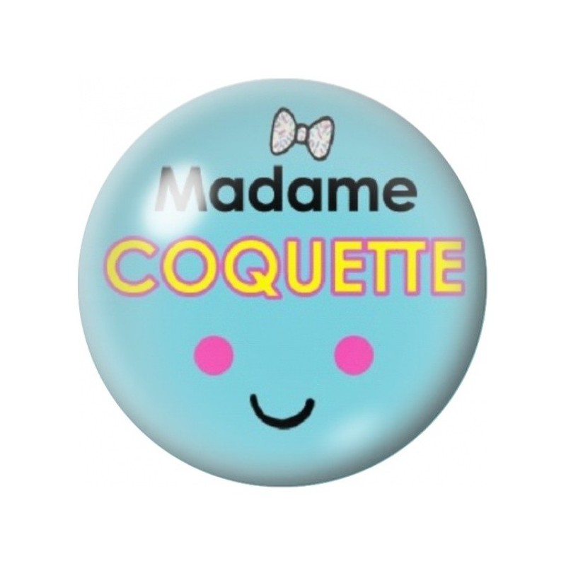 Cabochon en Verre Illustré Madame Coquette 12 à 25mm