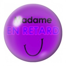 Cabochon en Verre Illustré Madame en Retard 12 à 25mm pour la Création de Bijoux Fantaisie - DIY