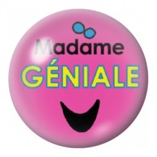Cabochon en Verre Illustré Madame Géniale 12 à 25mm pour la Création de Bijoux Fantaisie - DIY
