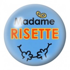 Cabochon en Verre Illustré Madame Risette 12 à 25mm pour la Création de Bijoux Fantaisie - DIY