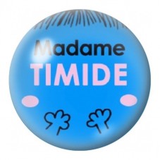 Cabochon en Verre Illustré Madame Timide 12 à 25mm pour la Création de Bijoux Fantaisie - DIY
