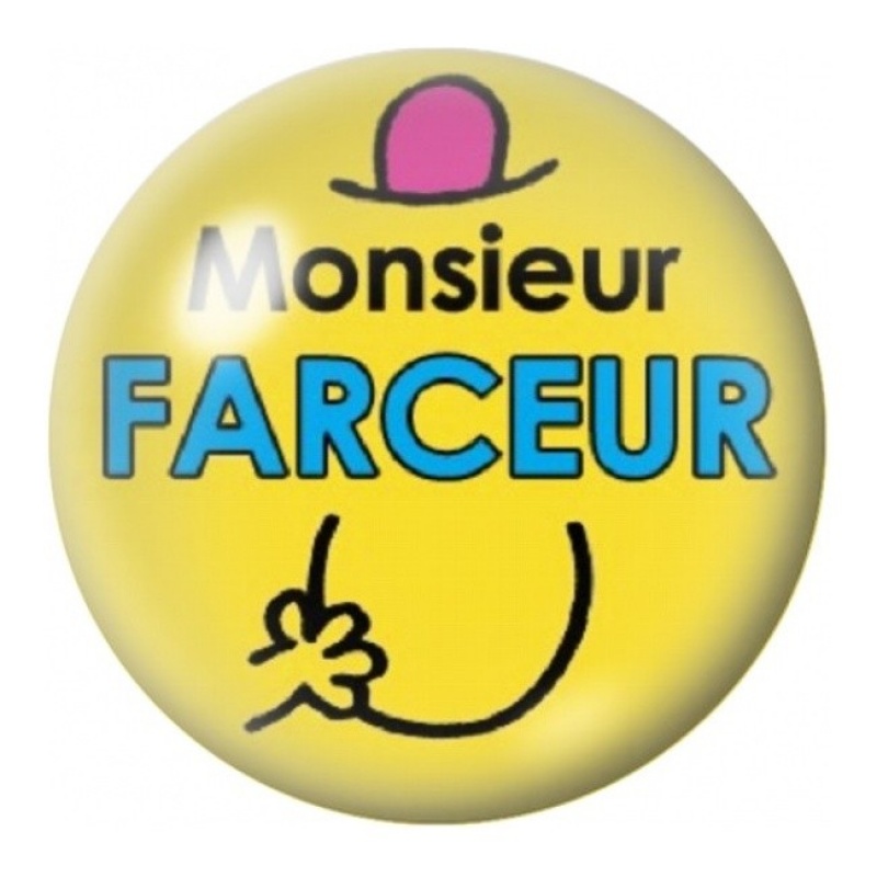 Cabochon en Verre Illustré Monsieur Farceur 12 à 25mm