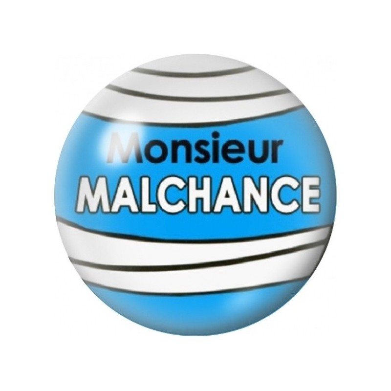 Cabochon en Verre Illustré Monsieur Malchance 12 à 25mm