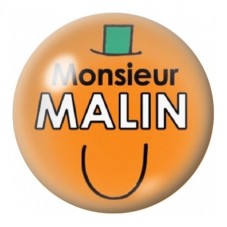 Cabochon en Verre Illustré Monsieur Malin 12 à 25mm pour la Création de Bijoux Fantaisie - DIY