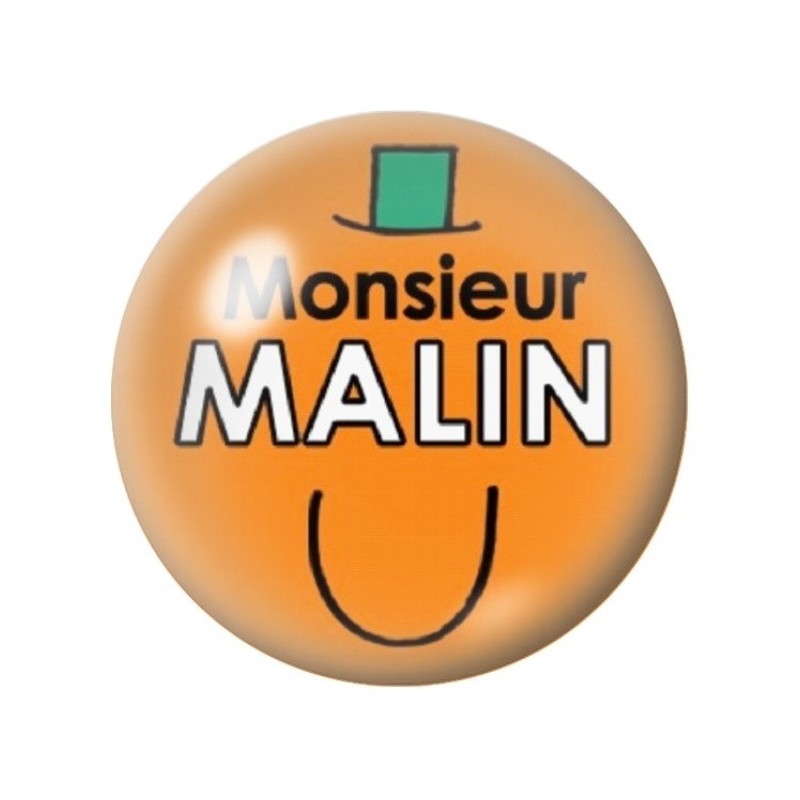 Cabochon en Verre Illustré Monsieur Malin 12 à 25mm