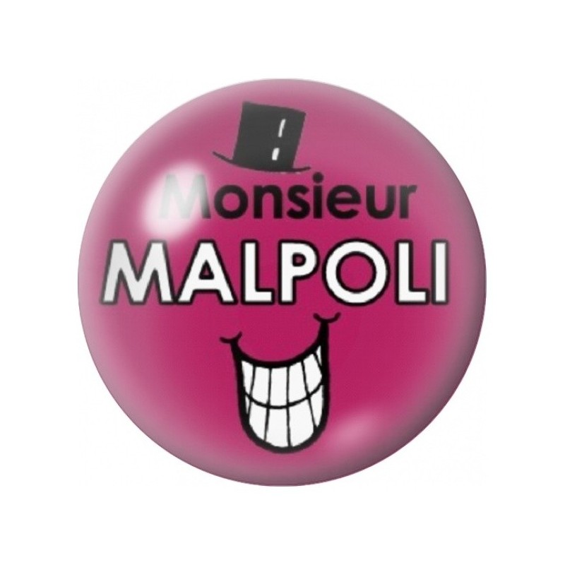 Cabochon en Verre Illustré Monsieur Malpoli 12 à 25mm