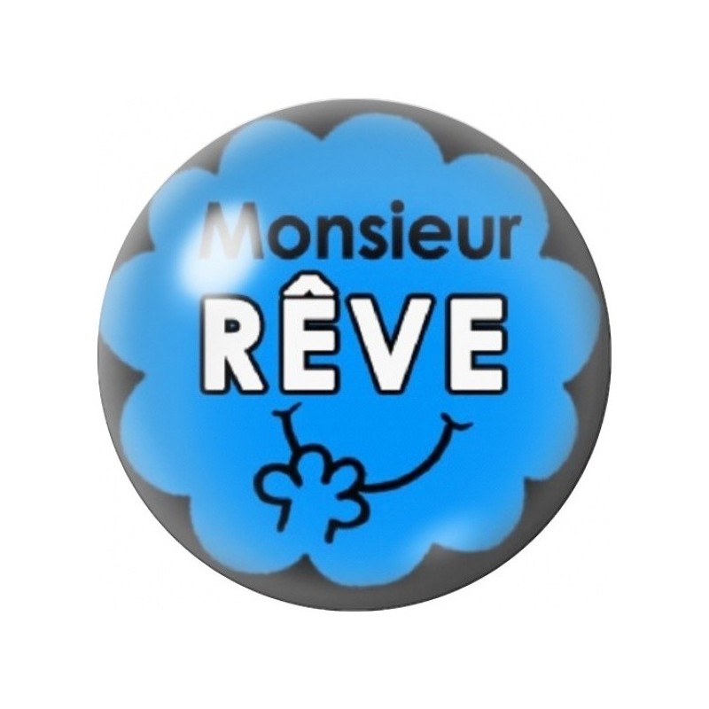Cabochon en Verre Illustré Monsieur Rêve 12 à 25mm