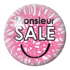 Cabochon en Verre Illustré Monsieur Sale 12 à 25mm pour la Création de Bijoux Fantaisie - DIY