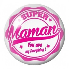 Cabochon en Verre Illustré Super Maman You Are My Everything 12 à 25mm pour la Création de Bijoux Fantaisie - DIY