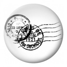Cabochon en Verre Illustré Cachet Postal Vintage 12 à 25mm pour la Création de Bijoux Fantaisie - DIY