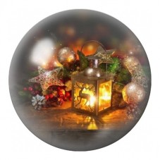 Cabochon en Verre Illustré Lanterne de Noël 12 à 25mm pour la Création de Bijoux Fantaisie - DIY