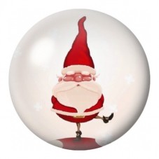 Cabochon en Verre Illustré Père Noël Rigolo 12 à 25mm pour la Création de Bijoux Fantaisie - DIY