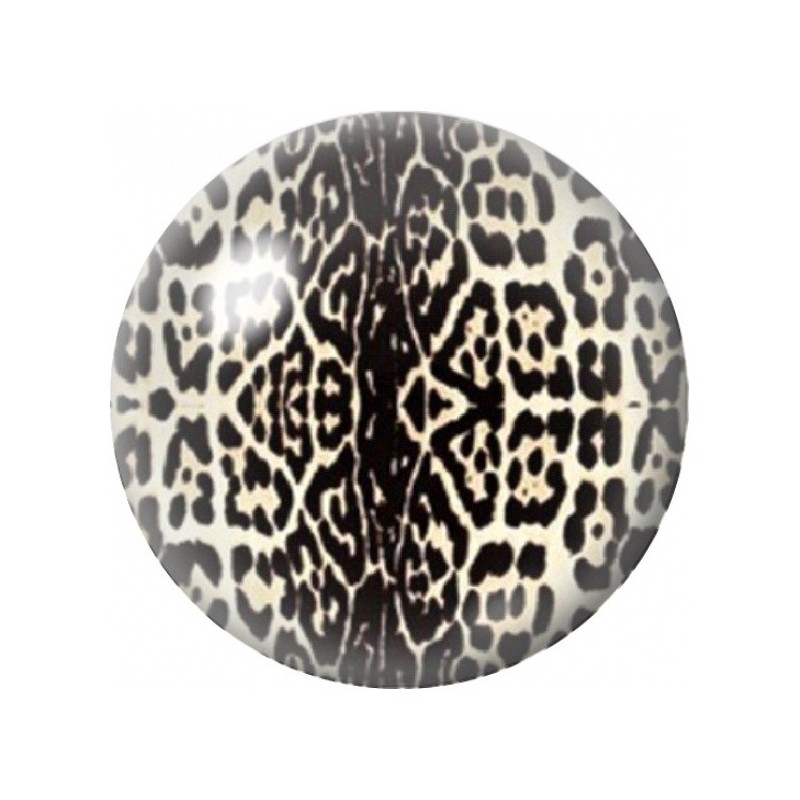 Cabochon en Verre Illustré Peau de Serpent Symétrique 12 à 25mm