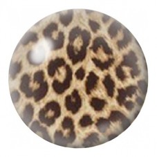 Cabochon en Verre Illustré Léopard Brun Doux 12 à 25mm pour la Création de Bijoux Fantaisie - DIY