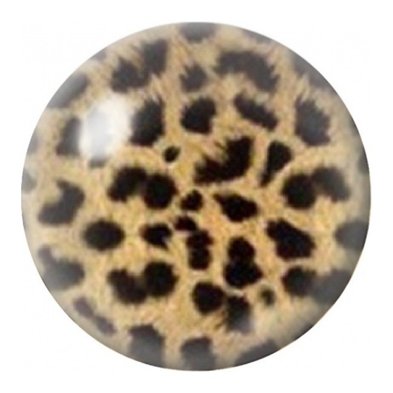Cabochon en Verre Illustré Léopard Beige 12 à 25mm