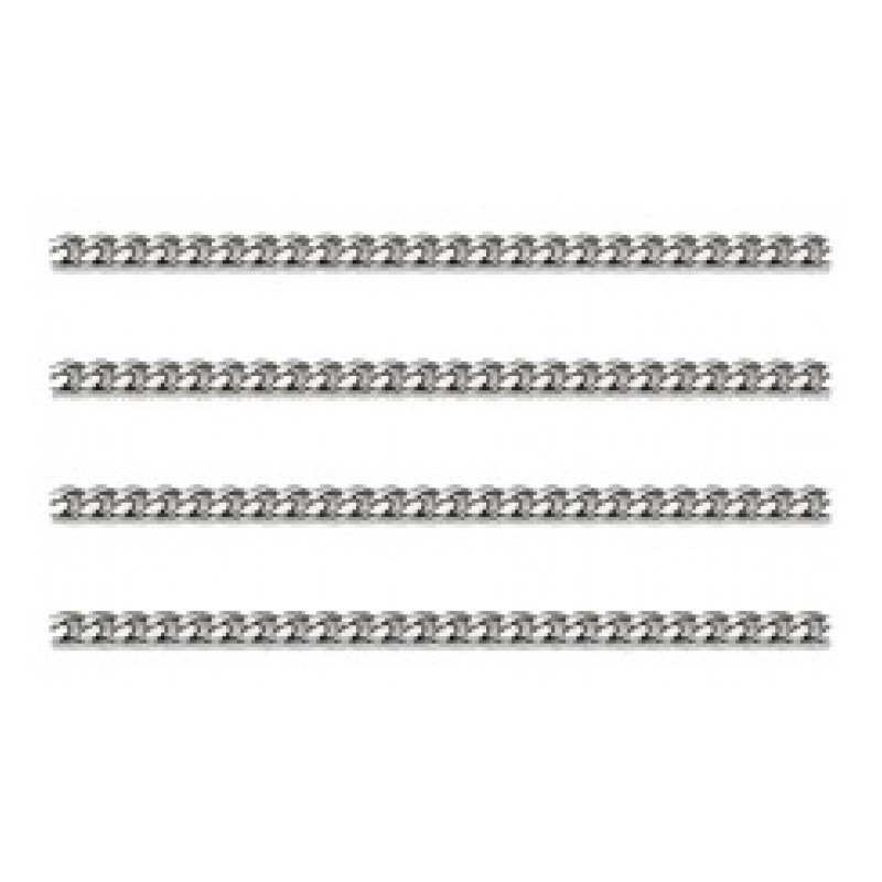 10 Mètres de Chaine Gourmette en Acier Inoxydable Argenté 1,5mm