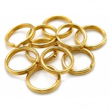 50 Anneaux de Jonction Double en Acier Inoxydable Doré 5mm pour la Création de Bijoux Fantaisie - DIY