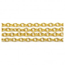 5 Mètres de Chaine à Maille Dorée 3x2mm pour la Création de Bijoux Fantaisie - DIY