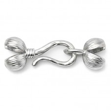 1 Cache-Noeud Fermoir Embout Bourgeon en Métal Argenté 20x6mm pour la Création de Bijoux Fantaisie - DIY