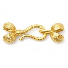 1 Cache-Noeud Fermoir Embout Bourgeon en Métal Doré 20x6mm pour la Création de Bijoux Fantaisie - DIY