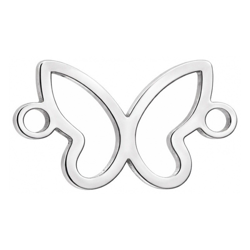 Connecteur Papillon en Acier Inoxydable Argenté 16x10mm