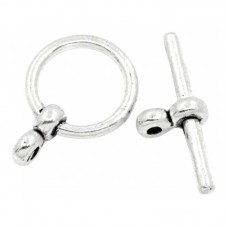 7 Fermoirs Toggle Argenté pour Bracelet 17x12mm pour la Création de Bijoux Fantaisie - DIY