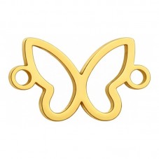 Connecteur Papillon Doré en Acier Inoxydable 16x10mm pour la Création de Bijoux Fantaisie - DIY