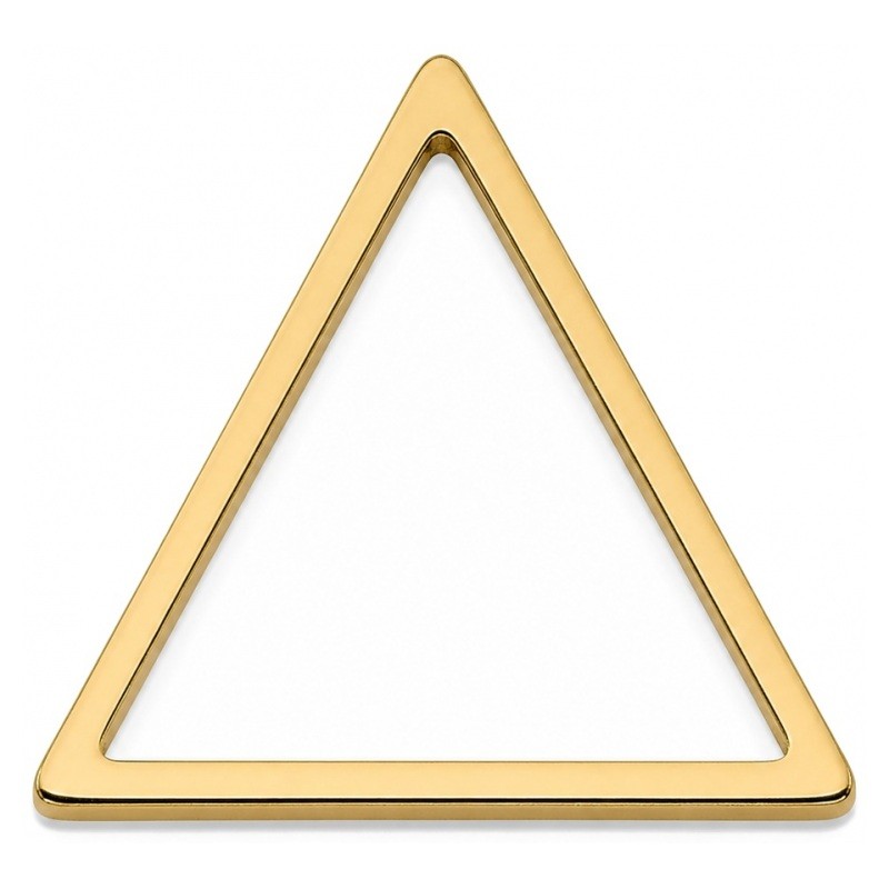 10 Connecteurs Triangle Doré en Acier Inoxydable 14x12mm
