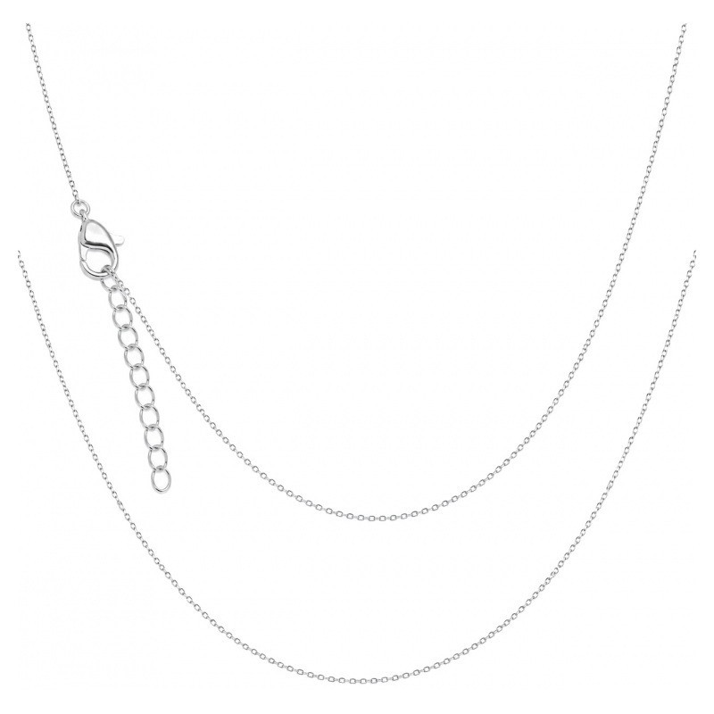 Collier Chaîne à Maille Extra Fine 1mm en Acier Inoxydable Argenté - 45cm Long