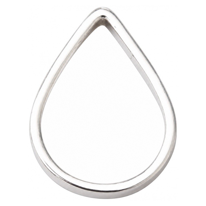 10 Connecteurs Goutte Argenté 11x7mm