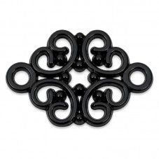 4 Connecteurs Ajouré Noir 20x13mm pour la Création de Bijoux Fantaisie - DIY