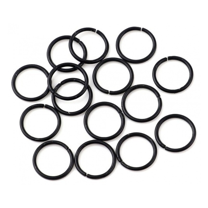 200 Anneaux de Jonction Ouverts Noirs 4mm