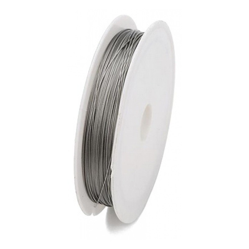 30 Mètres de Fil en Acier Inoxydable Argenté 0,3mm