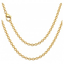 Collier Chaîne Dorée 3x2,5mm en Acier Inoxydable - 60cm Long pour la Création de Bijoux Fantaisie - DIY