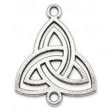 2 Connecteurs Noeud Celtique Argenté 33x26mm pour la Création de Bijoux Fantaisie - DIY